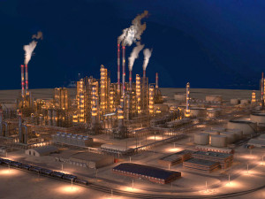 Huge Refinery 3D 모델