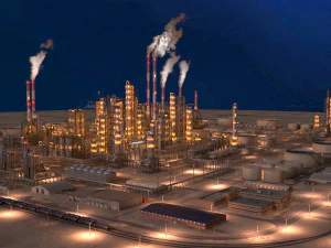 Huge Refinery 3D Model