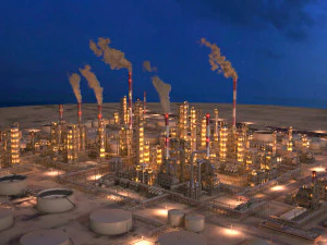 Huge Refinery 3D Model