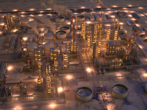 Huge Refinery 3D 모델