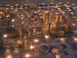 Huge Refinery 3D Model