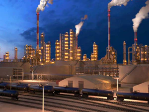 Huge Refinery 3D Model