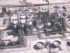 Huge Refinery 3D 모델