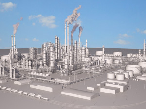 Huge Refinery 3D 모델
