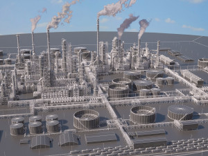 Huge Refinery 3D 모델