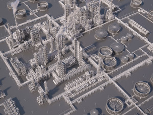 Huge Refinery 3D 모델