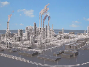 Huge Refinery 3D Model