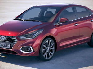 Aksen Hyundai 2018 Model 3D