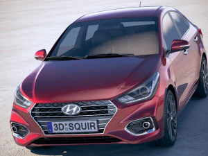 Hyundai Accent 2018 3D Model