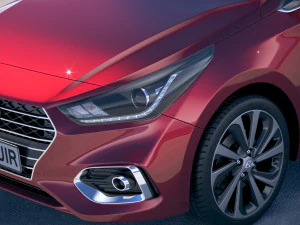 Hyundai Accent 2018 3D Model
