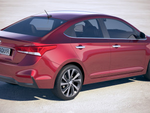 Hyundai Accent 2018 3D 模型