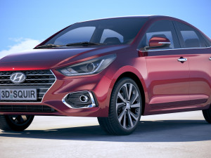 Hyundai Accent 2018 3D 模型