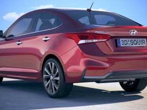 Hyundai Accent 2018 3D 模型