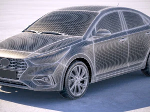 Hyundai Accent 2018 3D Model