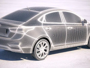 Hyundai Accent 2018 3D Model