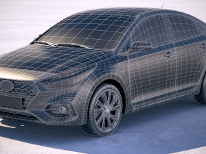 Hyundai Accent 2018 3D 模型