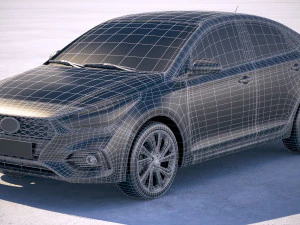 Hyundai Accent 2018 3D Model