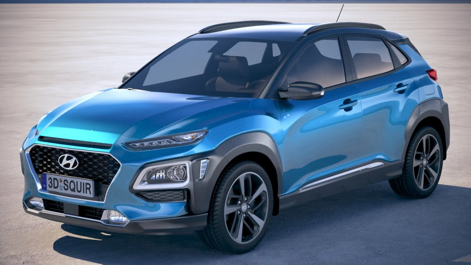 Hyundai Kona 2018 3D Model .c4d .max .obj .3ds .fbx .stl .blend