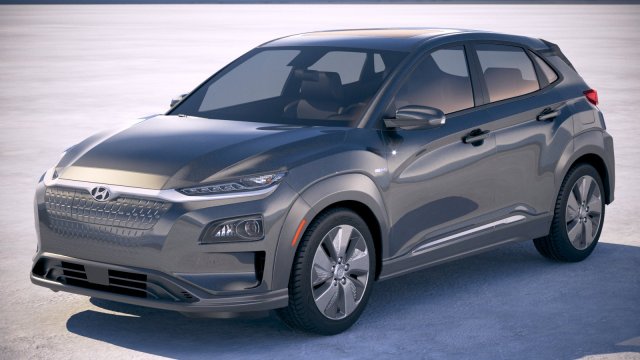 Hyundai Kona Electric 2019 Modèle 3D .c4d .max .obj .3ds .fbx .stl .blend