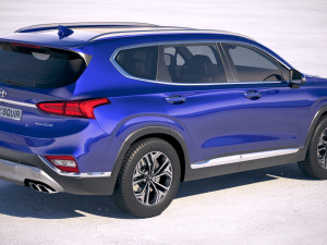 Hyundai Santa Fe 2019 3D 模型