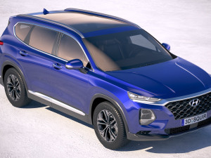 Hyundai Santa Fe 2019 3D 模型