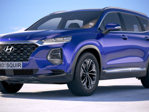Hyundai Santa Fe 2019 3D 模型