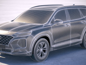 Hyundai Santa Fe 2019 3D 模型