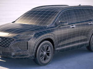 Hyundai Santa Fe 2019 3D 模型