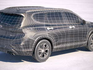 Hyundai Santa Fe 2019 3D 模型