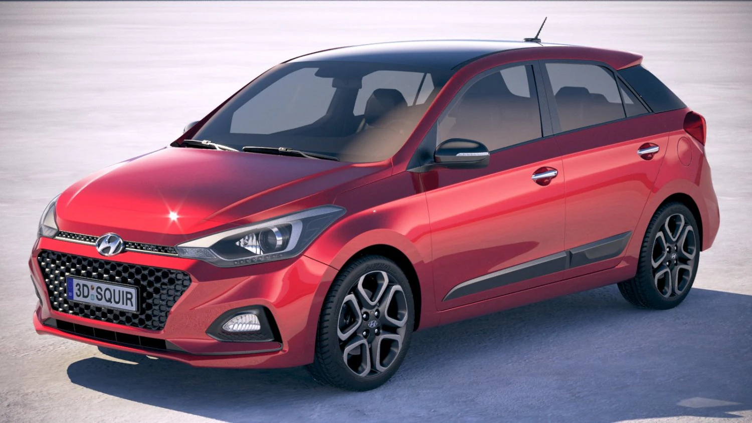 Hyundai i20 2019 3D Model .c4d .max .obj .3ds .fbx .stl .blend