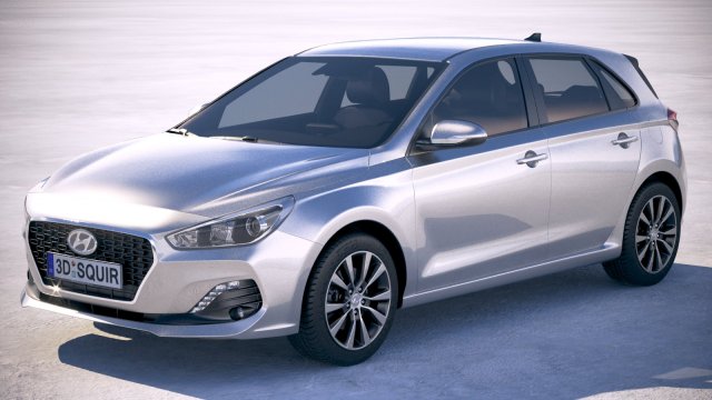 Hyundai i30 2019 3D Model .c4d .max .obj .3ds .fbx .stl .blend 