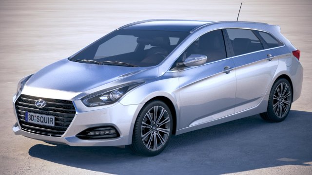 Hyundai i40 2018 Tourer Modelo 3D .c4d .max .obj .3ds .fbx .stl .blend