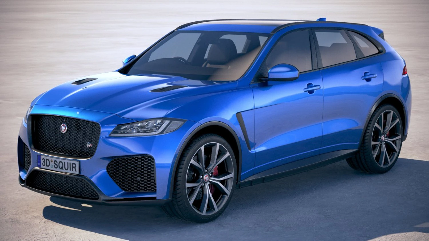 Jaguar F-pace SVR 2019 3D Model .c4d .max .obj .3ds .fbx .stl .blend 