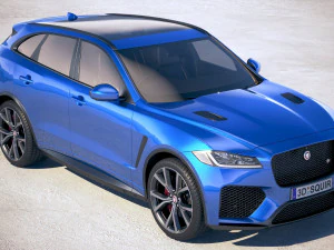 Jaguar F-pace SVR 2019 3D Model