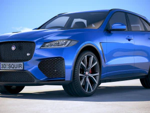 Jaguar F-pace SVR 2019 3D Model