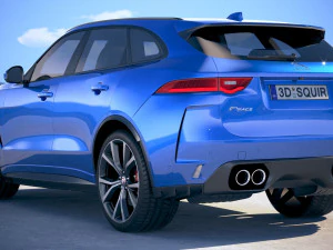 Jaguar F-pace SVR 2019 3D Model