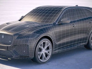 Jaguar F-pace SVR 2019 3D Model