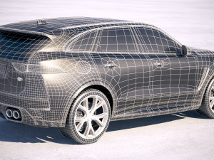 Jaguar F-pace SVR 2019 Model 3D