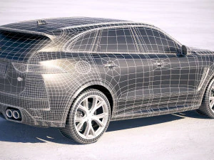 Jaguar F-pace SVR 2019 3D Model