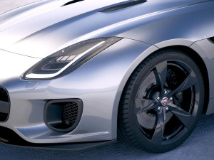Jaguar F-type 400 Sport Coupe 2018 3D Модель