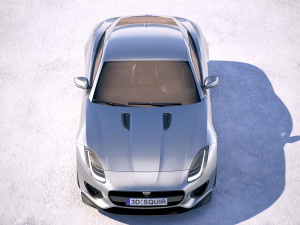 Jaguar F-type 400 Sport Coupe 2018 3D Модель