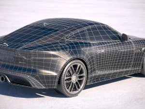 Jaguar F-type R Dynamic Coupe 2018 3D Model