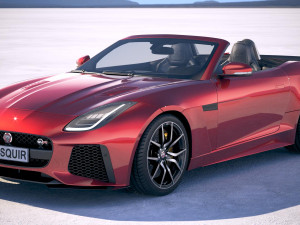 jaguar f-type svr cabrio 2018 3D Model
