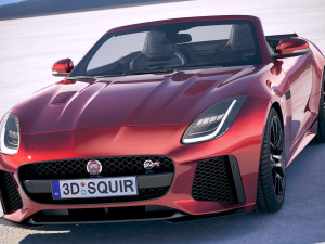 Jaguar F-Type SVR Cabrio 2018 3D Model