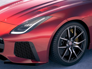 Jaguar F-Type SVR Cabrio 2018 3D Model