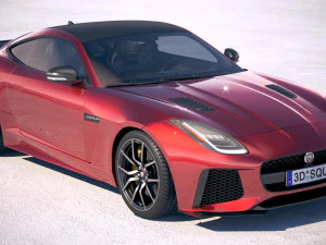 Jaguar F-Type SVR Coupe 2018 3D Model