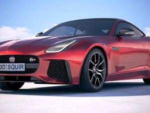 Jaguar F-Type SVR Coupe 2018 3D Model