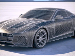 Jaguar F-Type SVR Coupe 2018 3D Model