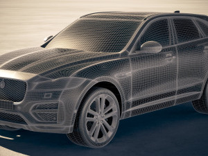 Jaguar F-pace R 2019 3D Model