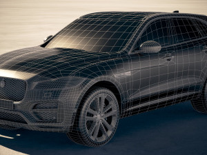 Jaguar F-pace R 2019 3D Model